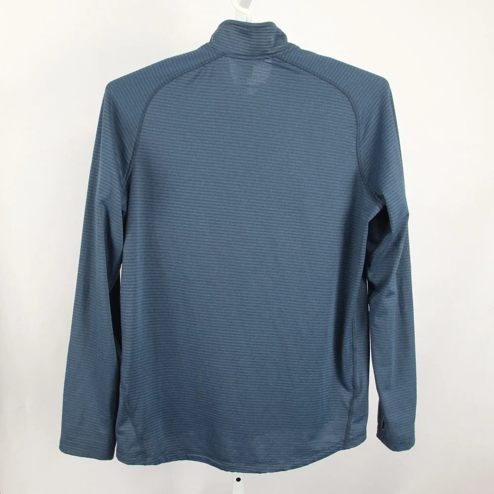 Eddie Bauer Sweater Mens Large Blue First Ascent Quarter Zip Pullover Thumbholes - Picture 5 of 13